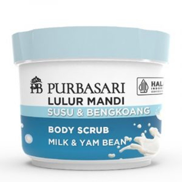 Purbasari Lulur Mandi Susu Bengkoang -  Body Bath Scrub Milk & Yam Bean, 100 Grams