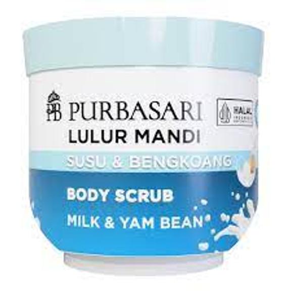 Purbasari Lulur Mandi Susu Bengkoang -  Body Bath Scrub Milk & Yam Bean, 200 Grams