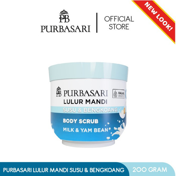 Purbasari Lulur Mandi Susu Bengkoang -  Body Bath Scrub Milk & Yam Bean, 200 Grams