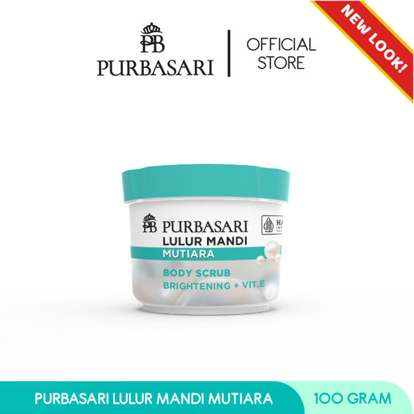 Purbasari Lulur Mandi Mutiara -  Body Bath Scrub Pearl, 100 Grams