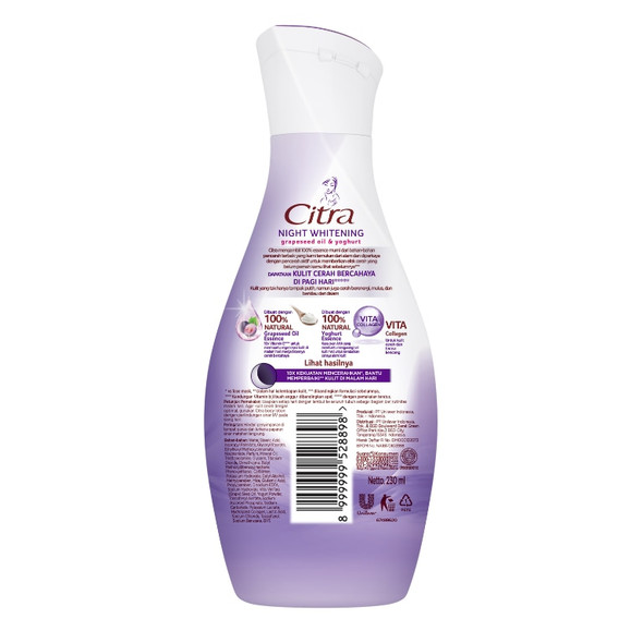 Citra Night Whitening body lotion, 230 ml