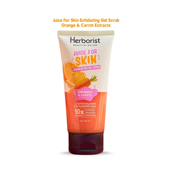 Herborist Juice For Skin Exfoliating Gel Scrub Orange & Carrot 150 ml