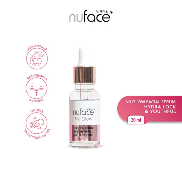 Nuface Nu Glow Hydra Lock & Youthful Skin Serum (Serum Anti Aging), 20 ml