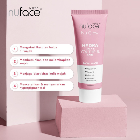 Nuface Nu Glow Hydra Lock & Youthful Facial Wash Gel, 80ml