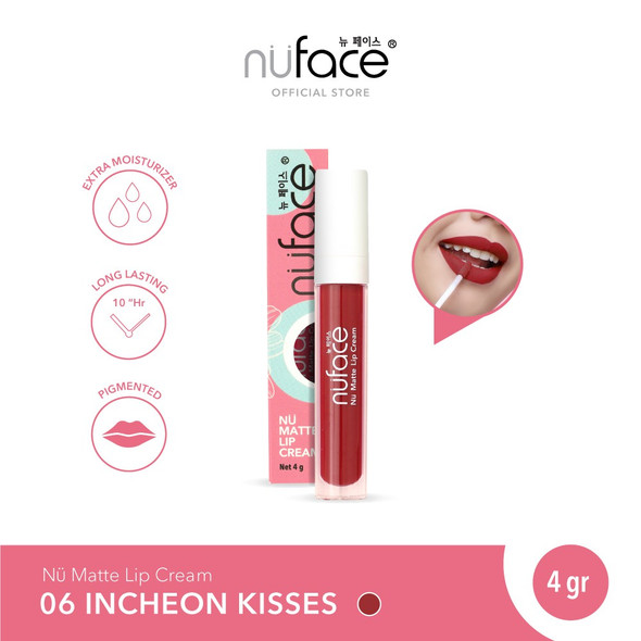 Nuface Nu Matte Lip Cream Incheon Kisses, 4gr