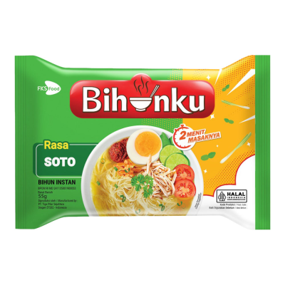 Bihunku Instant Noodle Soto Flavor, 55gram