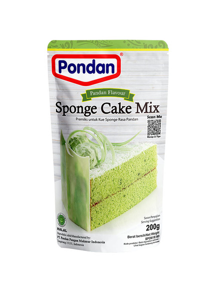 Pondan Sponge Cake Pandan Pouch, 200gr