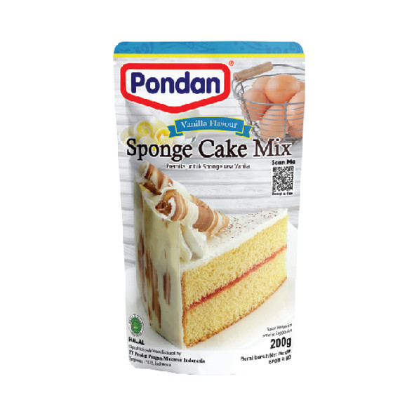 Pondan Sponge Cake Vanilla Pouch, 200gr