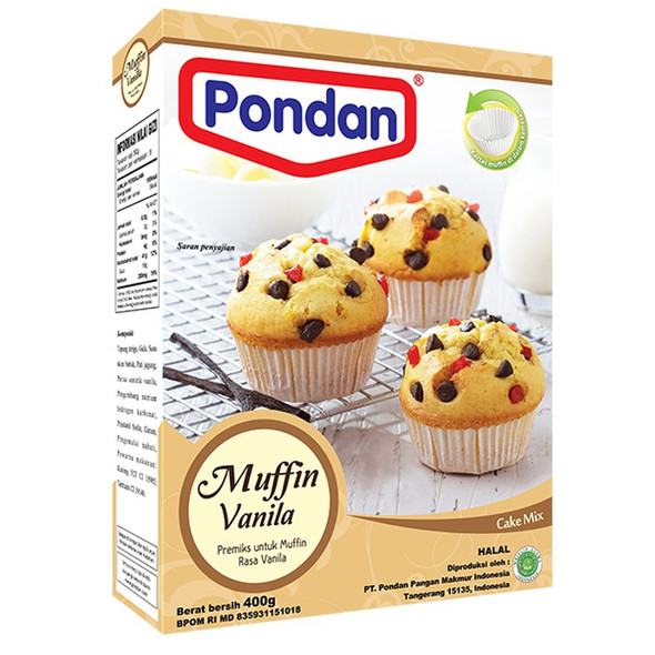 Pondan Muffin Vanilla Cake Mix 400gr