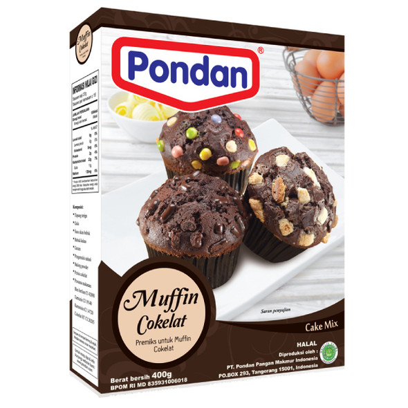 Pondan Chocolate Muffin Cake Mix 400gr