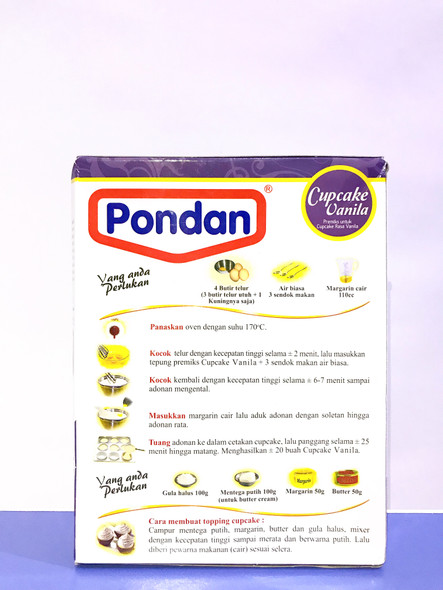 Pondan Vanilla Cupcake, 300gr