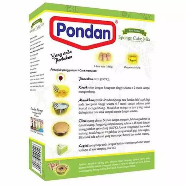 Pondan Sponge Cake Mix Pandan, 400gr