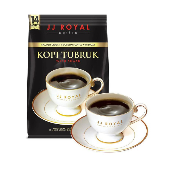 JJ Royal Kopi Tubruk Coffee with Sugar, 14 sachets @20gr