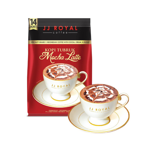 JJ Royal Kopi Tubruk Coffee Mocha Latte, 14 Sachets @30 gram