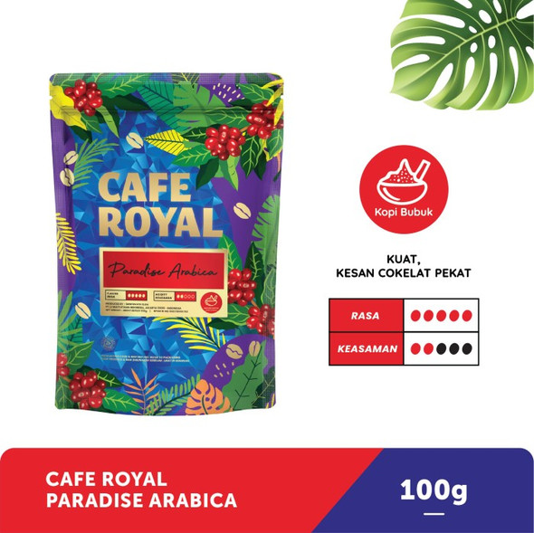 JJ Royal Cafe Royal  Paradise Arabica Ground Coffee, 100 Gram