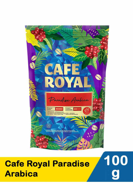 JJ Royal Cafe Royal  Paradise Arabica Ground Coffee 100 Gram
