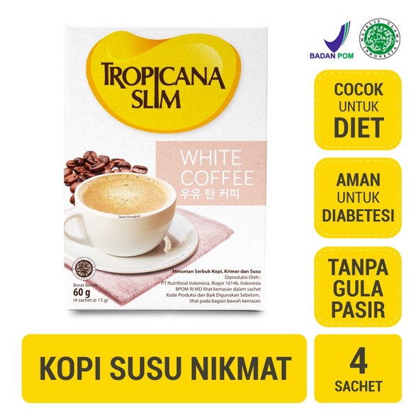 Tropicana Slim White Coffee, 60 gram