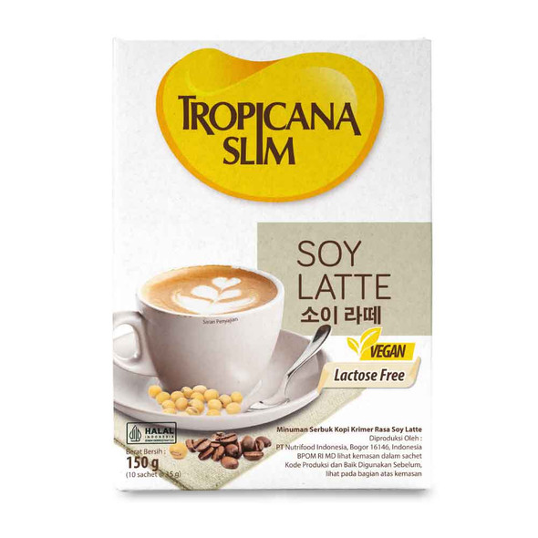 Tropicana Slim Soy Latte 10 Sachets @ 15gr