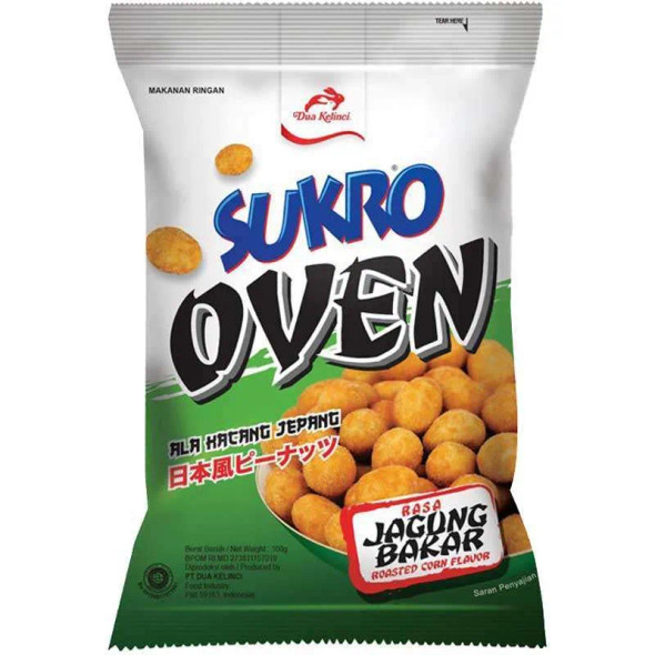 Dua Kelinci Sukro Kacang Oven Jagung Bakar, 100 gram