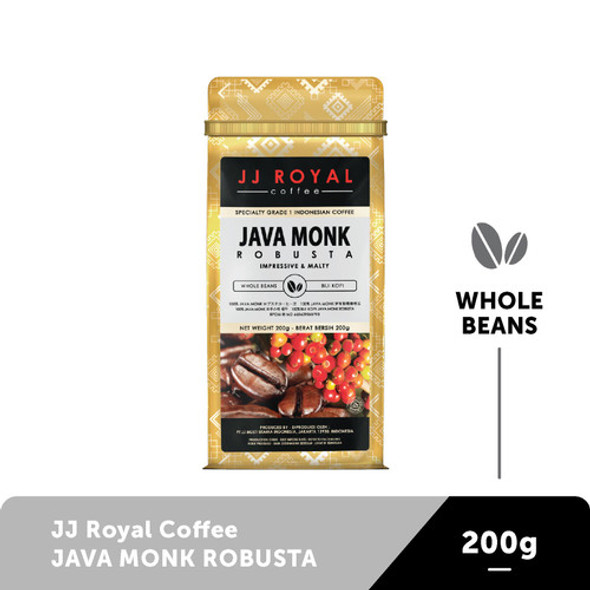 JJ Royal Coffee Java Monk Robusta Bean, 200 gram