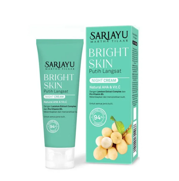 Sariayu Bright Skin Putih Langsat Night Cream, 20gr