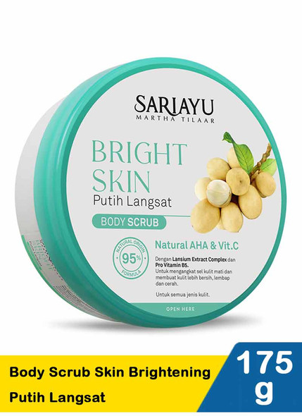 Sariayu Bright Skin Putih Langsat Body Scrub, 175 gr