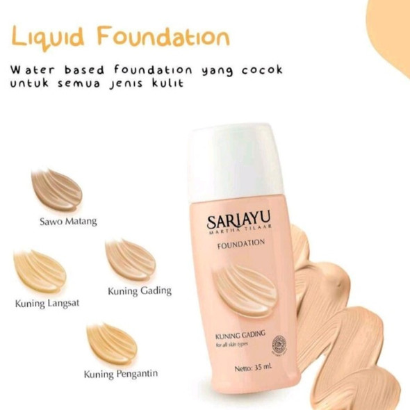 Sariayu Liquid Foundation Kuning Gading, 35ml