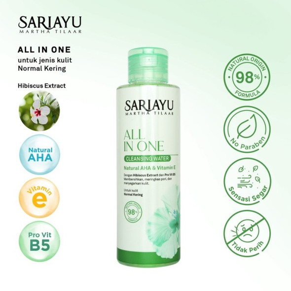 Sariayu All In One Cleansing Water Normal Kering, 150 ml