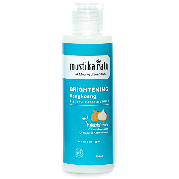 Mustika Ratu Brightening Bengkoang 2 in 1 Face Cleanser & Toner, 150 ml