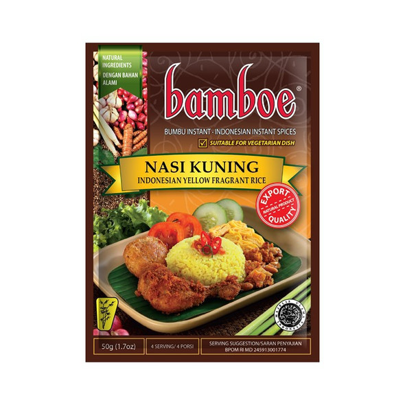 Bamboe Bumbu Nasi kuning (Yellow Rice Seasoning), 50gr