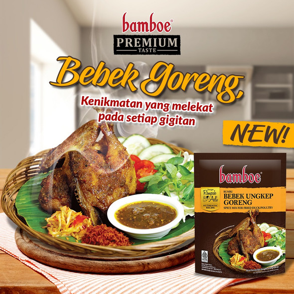 Bamboe Bumbu Bebek Ungkep Goreng Premium - Bamboe Premium Fried Duck Sauce Seasoning, 130gram