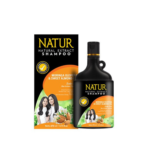 Natur Shampoo Moringa & Sweet Almond Oil, 270ml