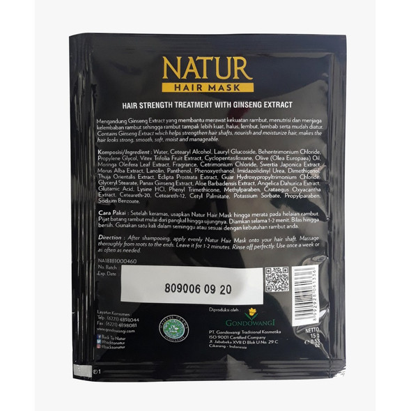 Natur Hair Mask Ginseng 15 gr