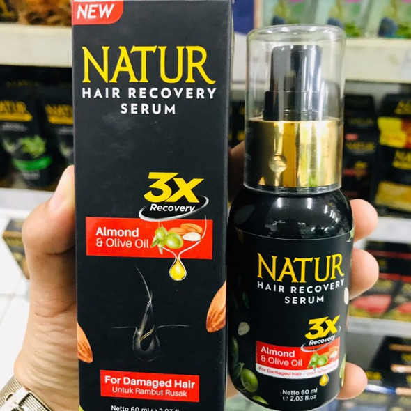 Natur Hair Recovery Serum Almond & Olive Oil, 60 ml