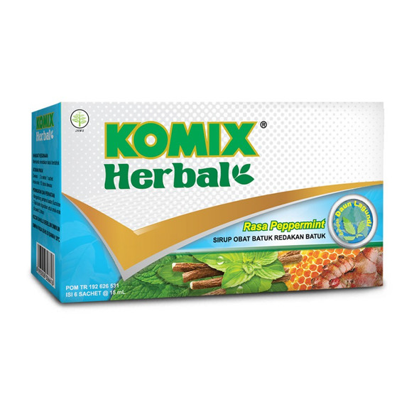 Komix Herbal Peppermint 6-ct, @15ml