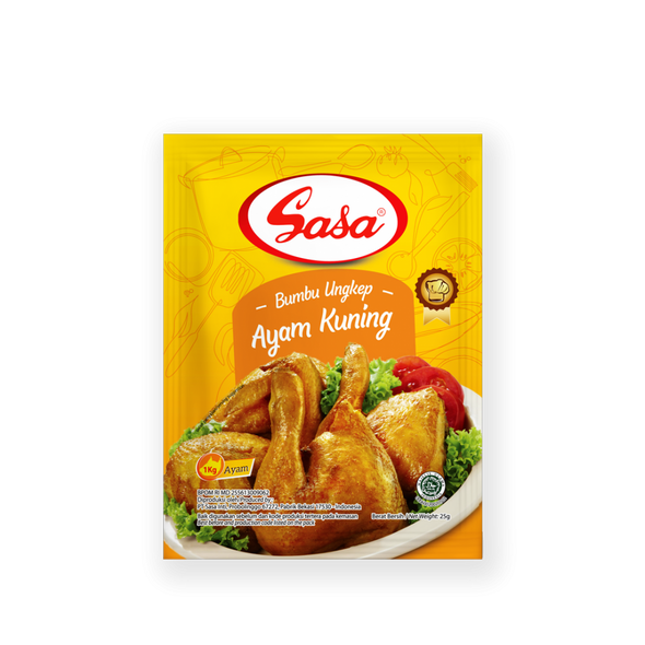 Sasa Bumbu Ungkep Ayam Kuning - Sasa Yellow Chicken Stir Fry Seasoning, 25 gr
