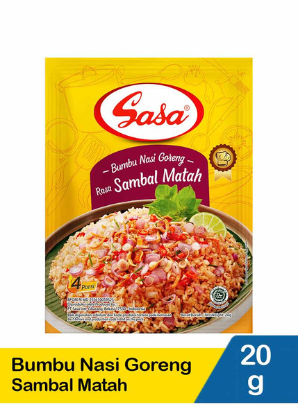 Sasa Bumbu Nasi Goreng Sambal Matah - Sasa Sambal Matah Fried Rice Seasoning, 20 gr