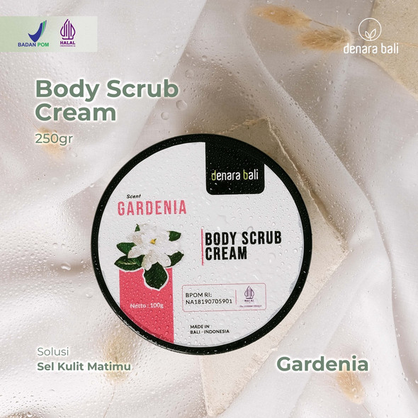 Denara Bali Body Scrub Cream Gardenia, 250gr
