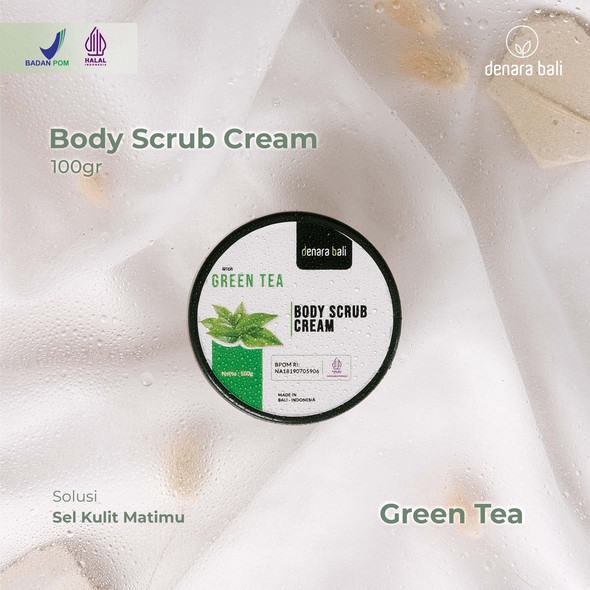 Denara Bali Body Scrub Cream Green Tea, 100gr