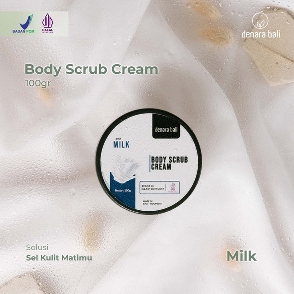 Denara Bali Body Scrub Cream Milk, 100gr