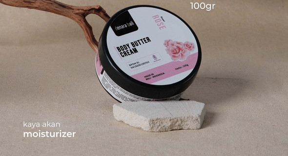 Denara Bali Body Butter Cream Rose, 100gr