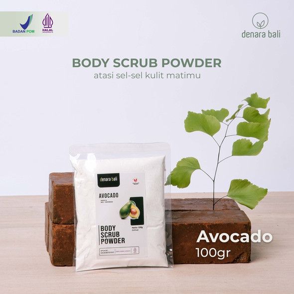 Denara Bali Body Scrub Powder Avocado, 100gr