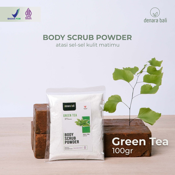 Denara Bali Body Scrub Powder Green tea, 100gr