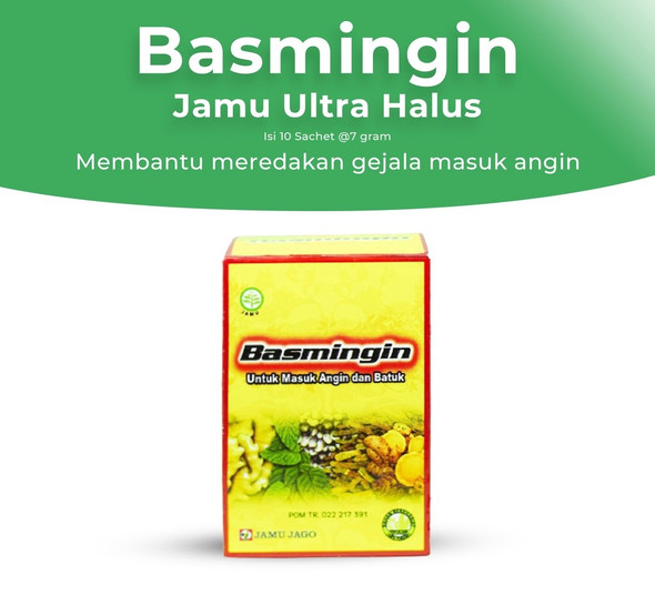 Basmingin Jamu Serbuk (Herbal Powder), 70gr (@7gr x 10ct)