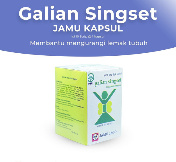 Galian Singset Jamu Kapsul Diet (Herbal Diet Capsules ), 10strip @4 kapsul