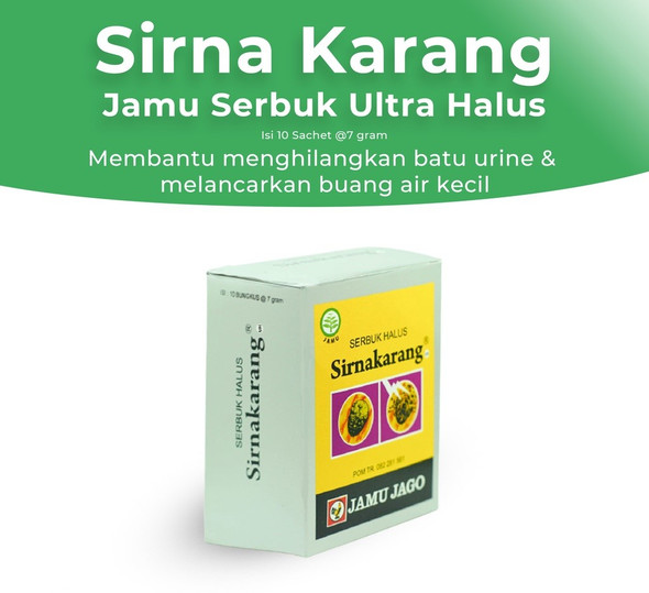 Sirna Karang Jamu Serbuk (for kidney stones), @7gr - 10 ct