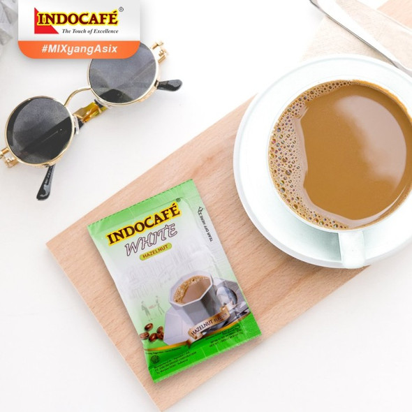 Indocafe White Hazelnut Flavor, 210 gram (@21gr x 10ct)