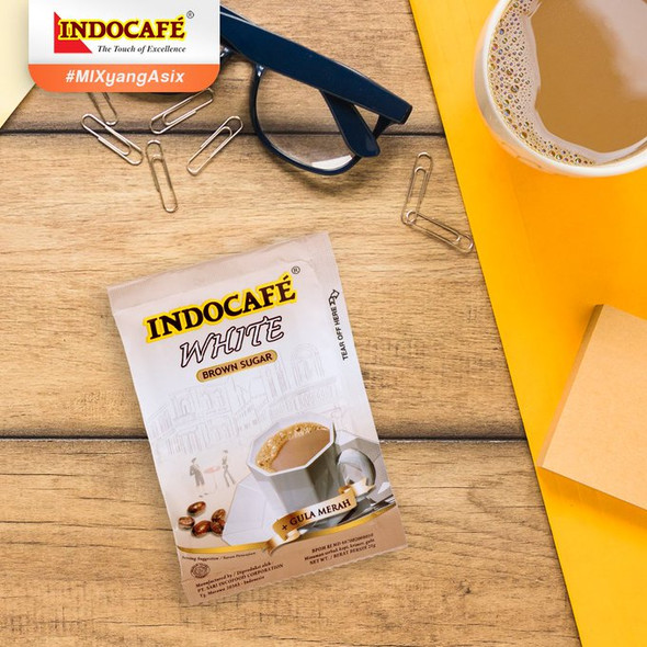 Indocafe White Brown Sugar Flavor, 210 gram (@21gr x 10ct)