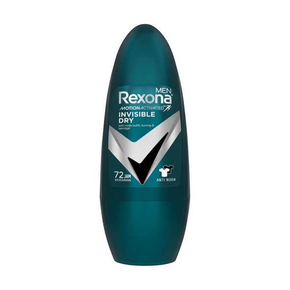 Rexona Men Deodorant Roll On Antiperspirant Invisible Dry, 45Ml