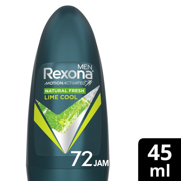 Rexona Men Roll On Natural Fresh Lime Cool, 45ml